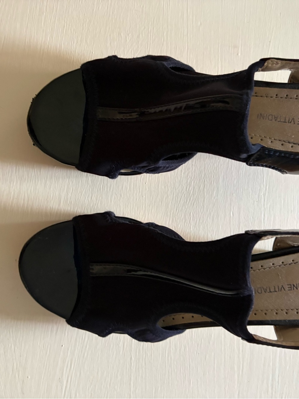 Donald J. Pliner Navy Cork Wedge Sandals - Picture 3 of 3